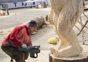 III Международный фестиваль деревянной парковой скульптуры "Чудотворцы". Работа мастеров. Сентябрь, 2013